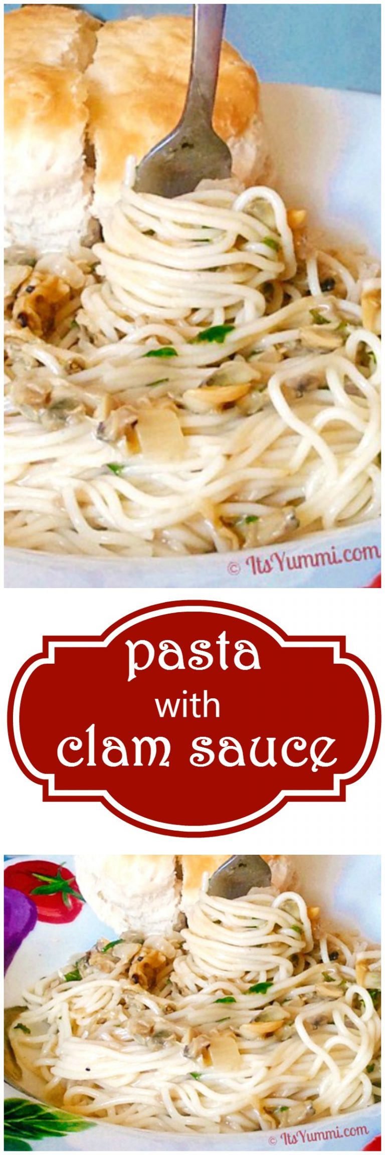 Pasta with Clam Sauce {5 ingredient fix} | Its Yummi