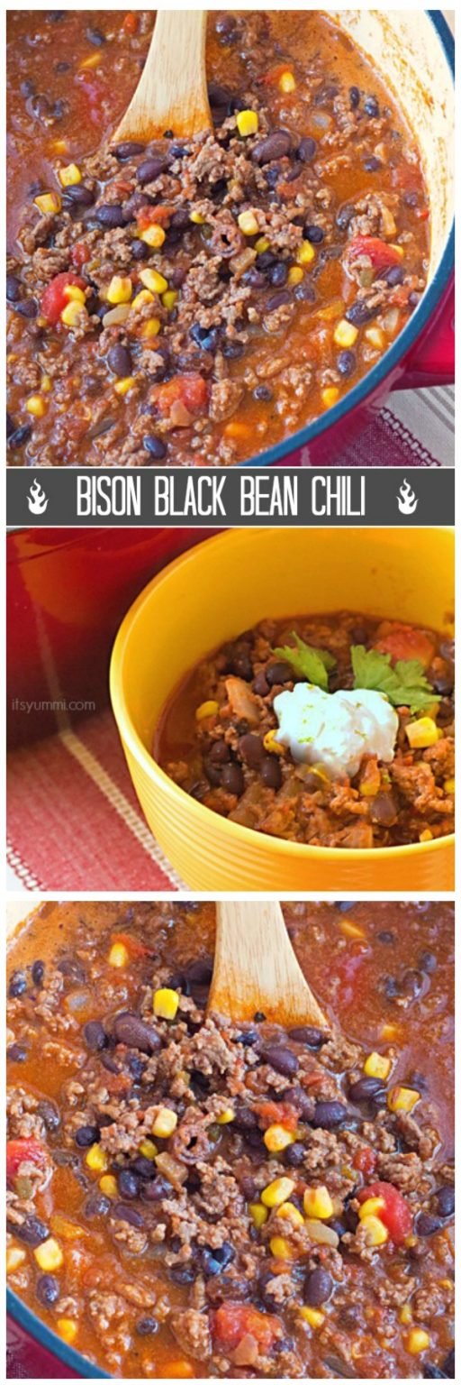 Bison Chili with Black Beans | Healthy Chili Recipe | It's Yummi