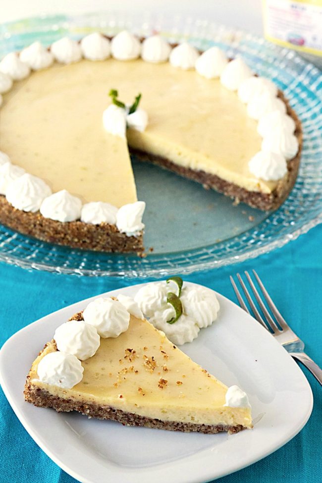 Key Lime Cheesecake with a Hazelnut Crust - Its Yummi