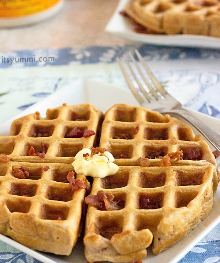 Candied Bacon Buttermilk Waffles | Its Yummi