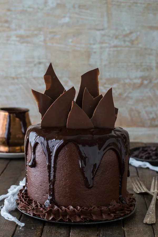 Gorgeous Chocolate Ganache Desserts Collection, including Chocolate Chocolate Cake, recipe from The First Year Blog