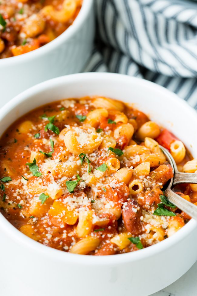 Vegetarian Minestrone Soup [with Vegan options!] - Its Yummi