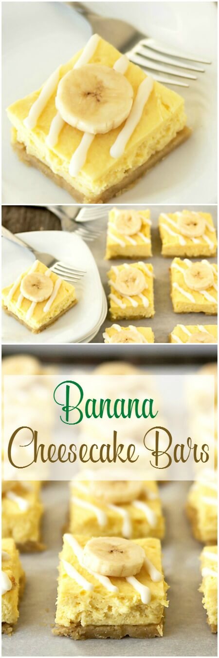 Banana White Chocolate Cheesecake Bars | Its Yummi - Bites of food and life