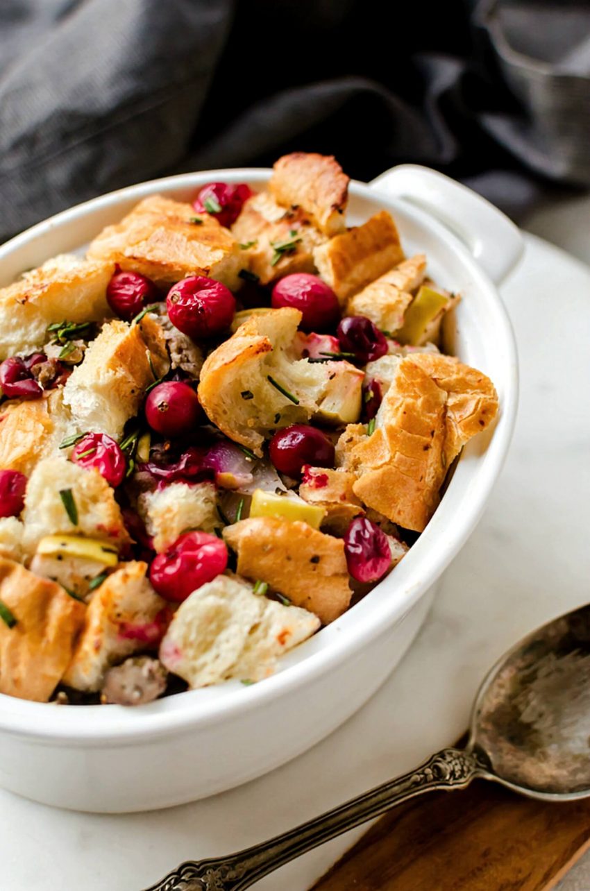 Cranberry Sausage Stuffing | Turkey Dressing Recipe | It's Yummi