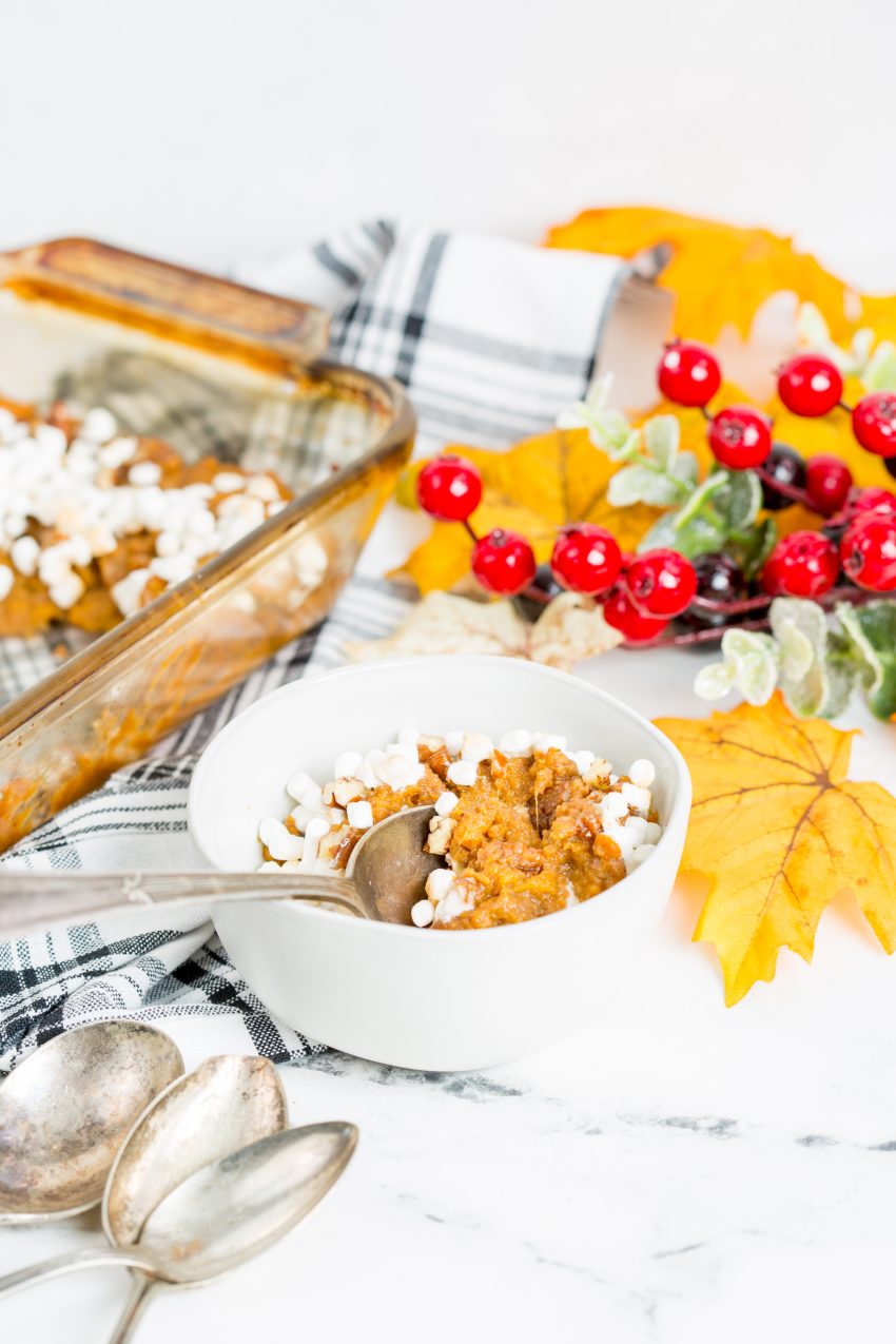 Canned Sweet Potato Casserole with Marshmallows - Its Yummi