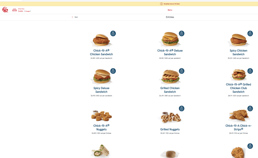 ChickfilA Menu With Prices (Updated January 2024) Its Yummi